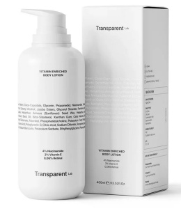 TRANSPARENT LAB - VITAMIN ENRICHED BODY LOTION - kuracja do ciała z retinalem 0,06% 400ml