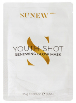 SUNEW MED + - YOUTH SHOT RENEWING GLOW MASK maska odmładzająca w płacie 6szt