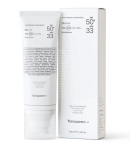 Transparent Lab - LIGHTWEIGHT SUNSCREEN SPF50+ PPD33 lekki krem przeciwsłoneczny 100ml